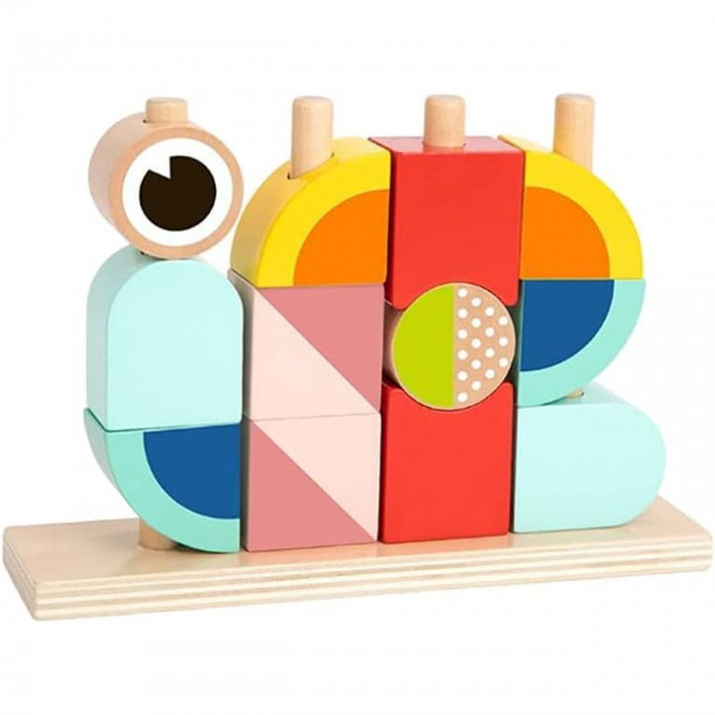 TOOKY TOY Kūrybiniai Mediniai Erdviniai Kaladėlės 3D Krabas