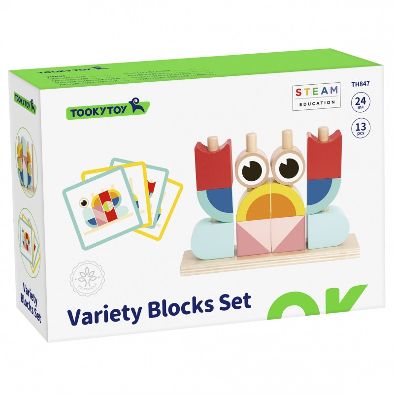 TOOKY TOY Креативные деревянные 3D-конструкторы "Краб"