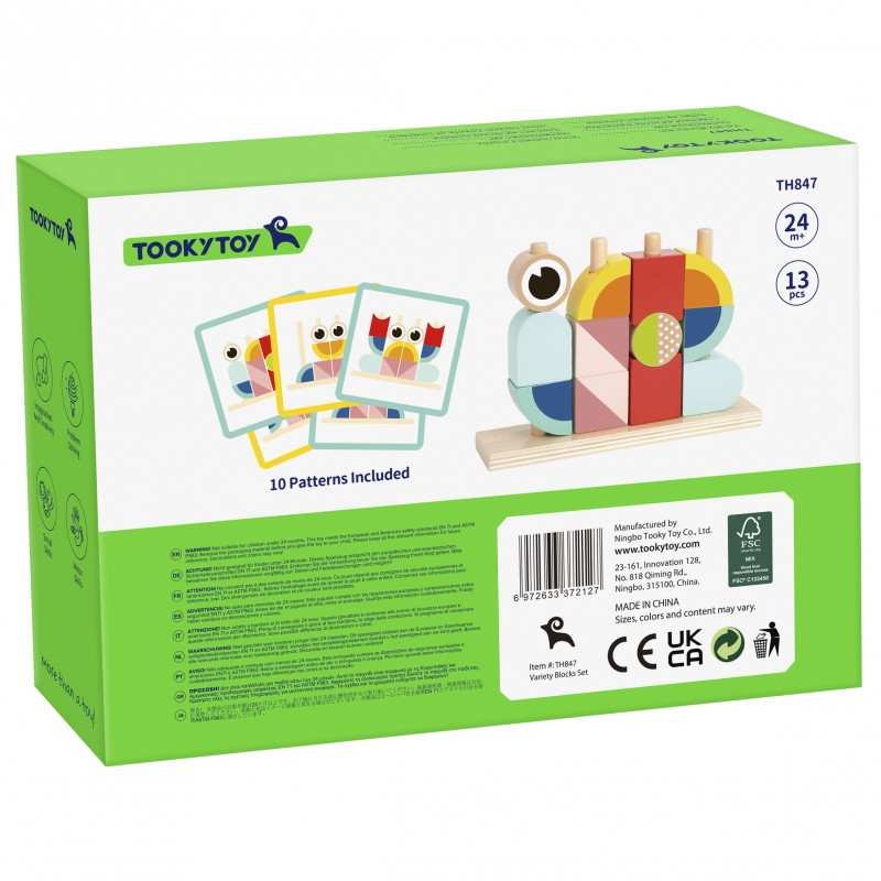 TOOKY TOY Креативные деревянные 3D-конструкторы "Краб"