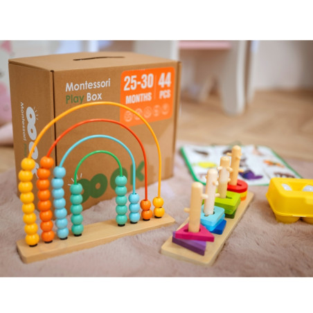 TOOKY TOY Box XXL Montessori Educational Box 7in1 Sensory 25-30 mėnesių TOOKY TOY Box XXL Montessori Educational Box 7in1 Sensory 25-30 mėnesių