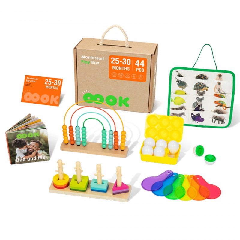 TOOKY TOY Box XXL Montessori Educational Box 7in1 Sensory 25-30 mėnesių