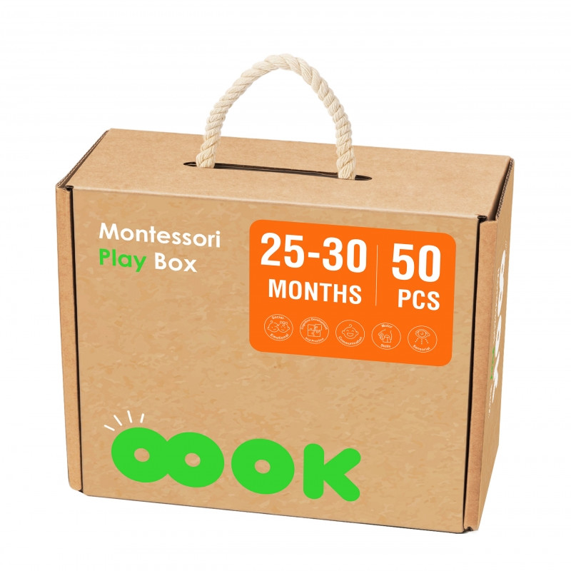 TOOKY TOY Box XXL Montessori Educational Box 7in1 Sensory 25-30 mėnesių