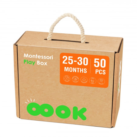 TOOKY TOY Box XXL Montessori Educational Box 7in1 Sensory 25-30 mėnesių TOOKY TOY Box XXL Montessori Educational Box 7in1 Sensory 25-30 mėnesių