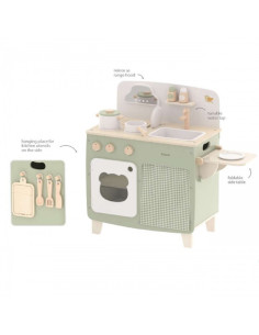 VIGA PolarB Большая деревянная кухня со складной столешницей и шкафом для штор 2