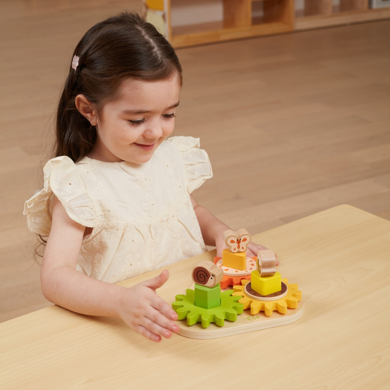 VIGA Wooden Gear Sorter "Shapes and Mechanisms"