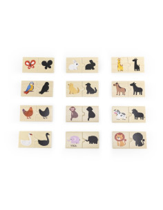 VIGA medinės dėlionės rinkinys "Gyvūnų šešėliai" 2