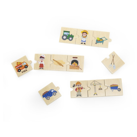 Набор деревянных головоломок VIGA «Соответствие профессий и инструментов»