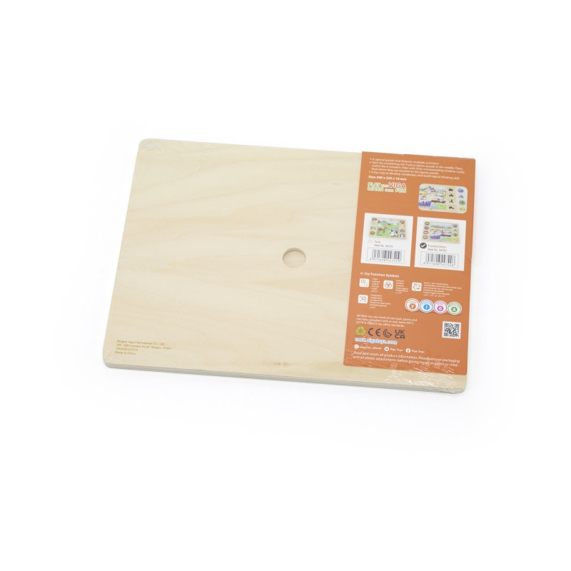 VIGA Wooden Puzzle Guess the Shadow - Means of Transport 17-piece puzzle