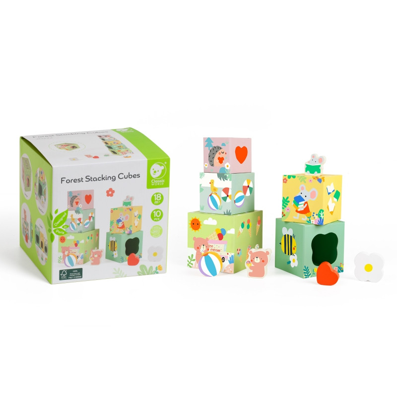 CLASSIC WORLD Puzzle Cubes Box Forest Pyramid 10 деталей FSC