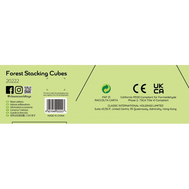 CLASSIC WORLD Puzzle Cubes Box Forest Pyramid 10 деталей FSC
