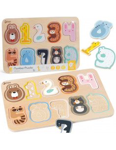 CLASSIC WORLD Montessori medinė skaičių dėlionė 11 vnt.