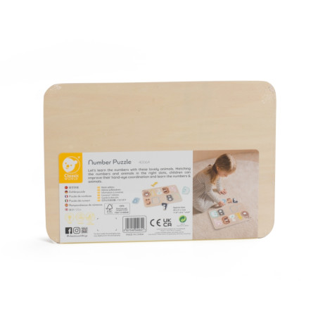 CLASSIC WORLD Montessori medinė skaičių dėlionė 11 vnt.