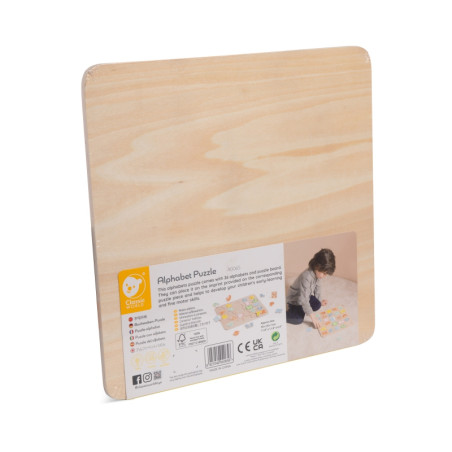 CLASSIC WORLD Деревянный пазл Монтессори «Изучаем буквы алфавита, слова», 27 шт.