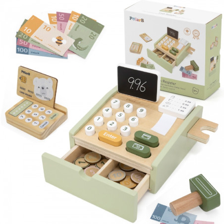 VIGA PolarB Деревянный кассовый аппарат, зеленый