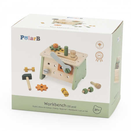 Набор деревянных инструментов VIGA PolarB Mini Workshop 2-в-1