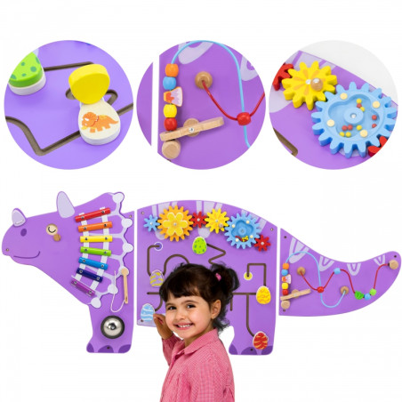 VIGA Medinė edukacinė lenta  EDU Triceratops VIGA Medinė edukacinė lenta  EDU Triceratops