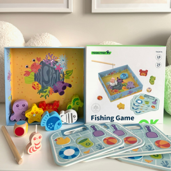 TOOKY TOY Žuvų gaudymo žaidimas Rankdarbių žaidimas TOOKY TOY Žuvų gaudymo žaidimas Rankdarbių žaidimas