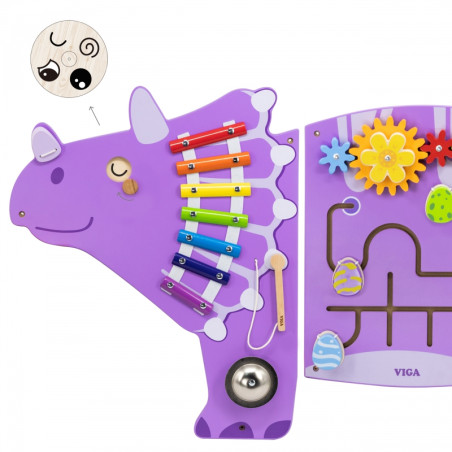 VIGA Medinė edukacinė lenta  EDU Triceratops VIGA Medinė edukacinė lenta  EDU Triceratops