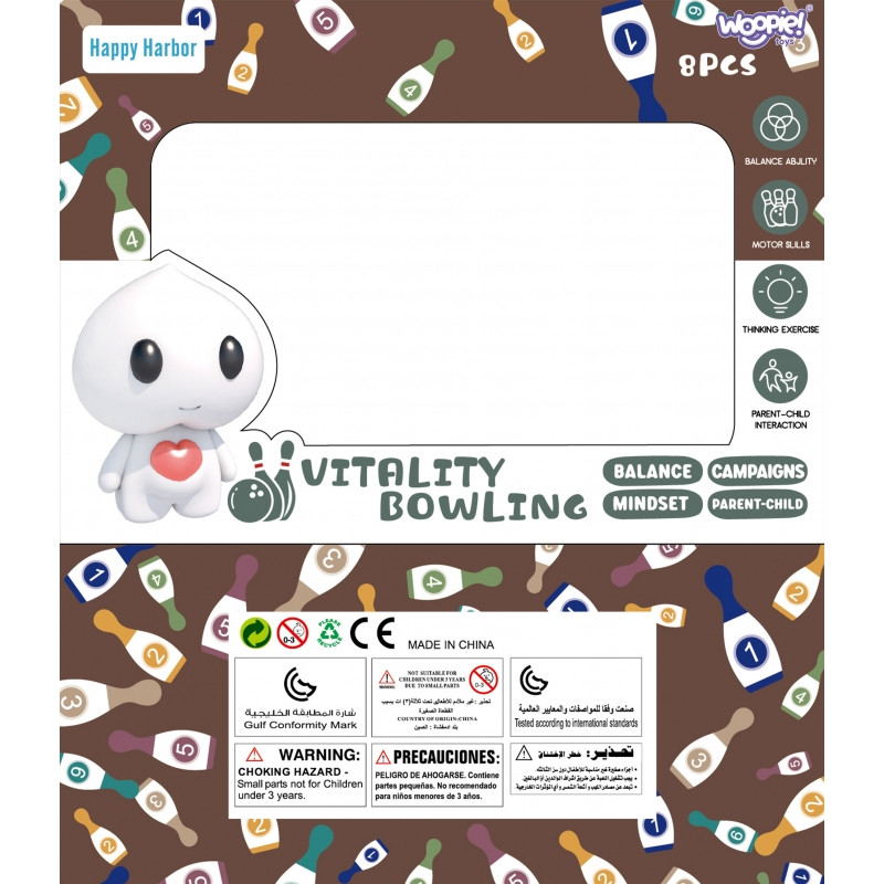 WOOPIE Красочный боулинг для детей с цифрами