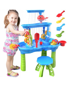 Водный столик WOOPIE XL для игр с водой и песком, 37 предметов.