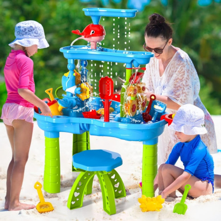 WOOPIE vandens stalas XL Water & Sand Play 37 vnt. WOOPIE vandens stalas XL Water & Sand Play 37 vnt.