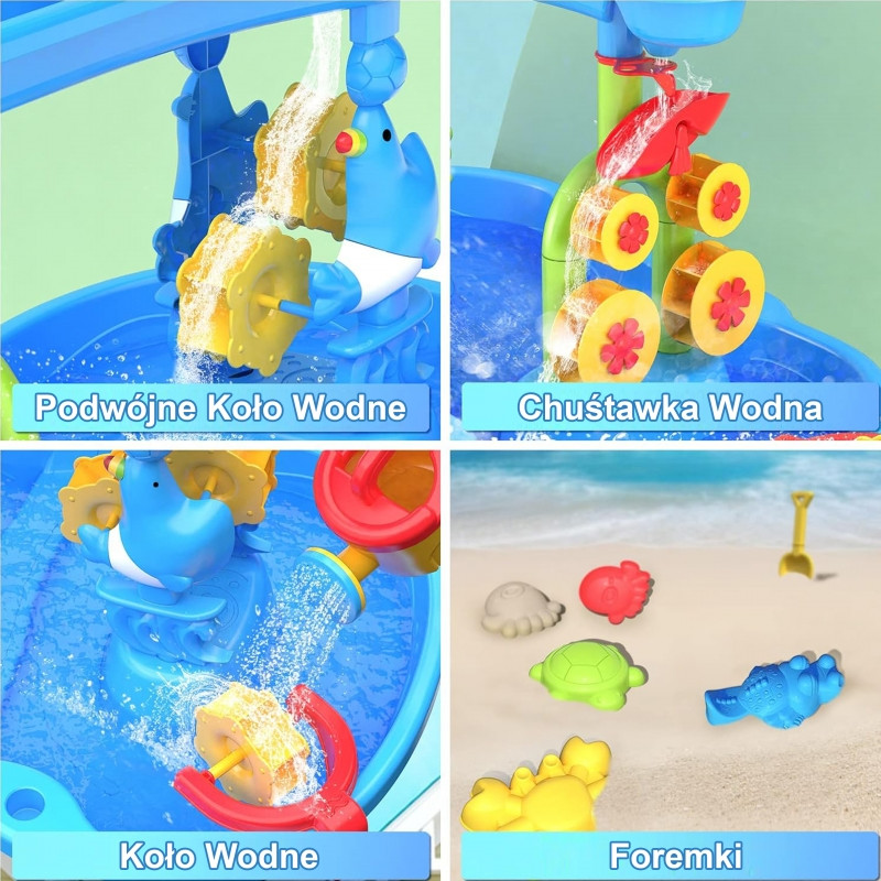 WOOPIE vandens stalas XL Water & Sand Play 37 vnt.