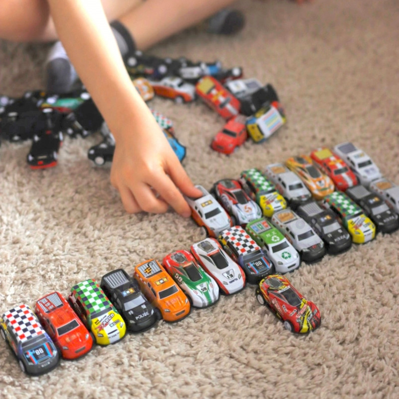 WOOPIE lenktyninių automobilių rinkinys Automobiliai dėžutėje 50 vnt
