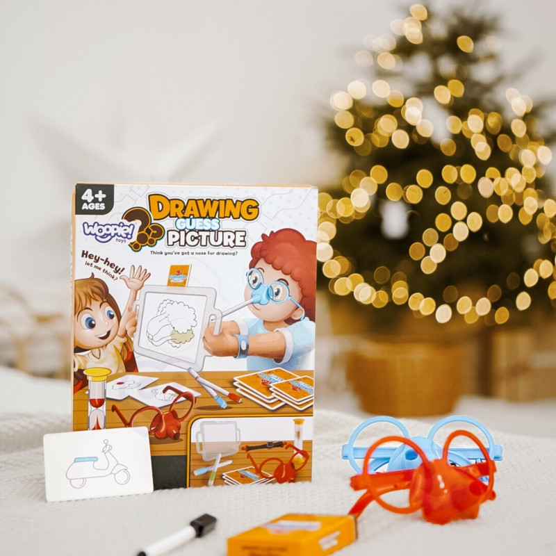 WOOPIE Charades žaidimas "Draw and Guess the Picture" nosies dažymas