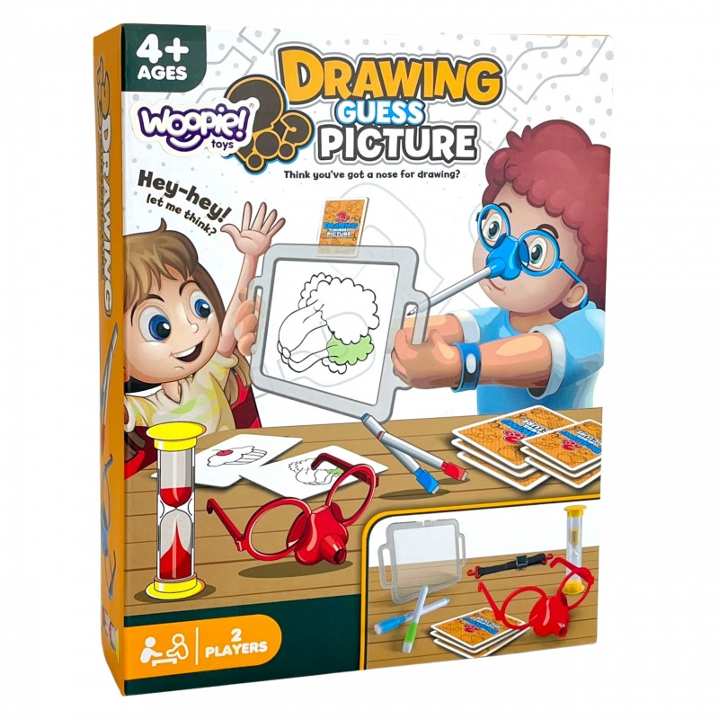 WOOPIE Charades žaidimas "Draw and Guess the Picture" nosies dažymas