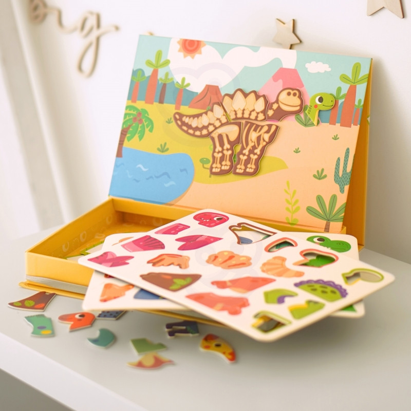 TOOKY TOY Magnetinė dėlionė "Dinozaurai