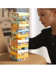 WOOPIE GREEN Игра на развитие навыков "Шагающая башня" Животные 82 шт. FSC 2