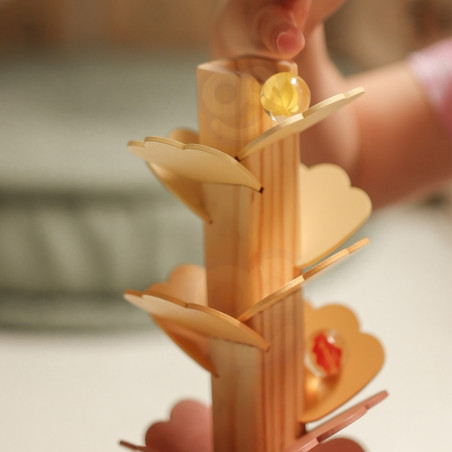 WOOPIE GREEN Medinis Kulodrom muzikinis vaivorykštės medis Montessori FSC