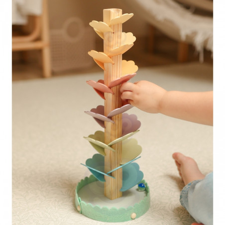 WOOPIE GREEN Drewniany Kulodrom Muzyczne Drzewko Tęczowe Montessori FSC