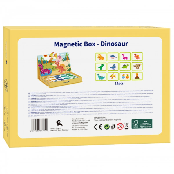 TOOKY TOY Magnetic Jigsaw Puzzle Dinosaurs
