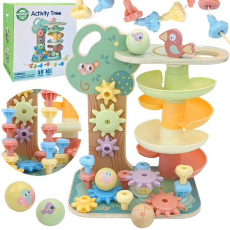 WOOPIE GREEN Montessori kulodromo veiklos medis 4in1 FSC