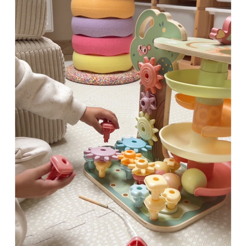 WOOPIE GREEN Montessori kulodromo veiklos medis 4in1 FSC