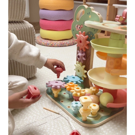 WOOPIE GREEN Montessori kulodromo veiklos medis 4in1 FSC