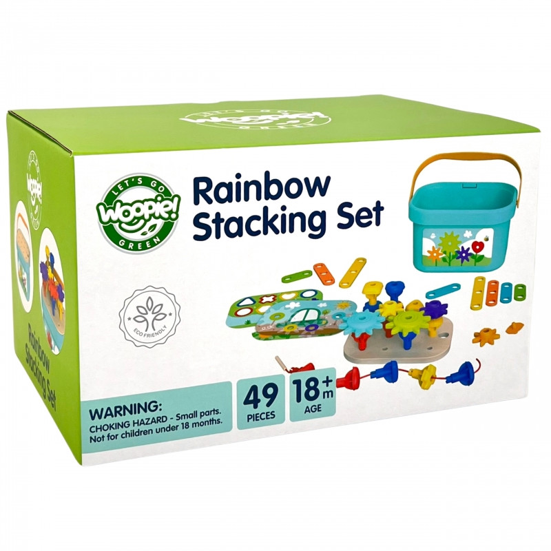 WOOPIE GREEN Construction Montessori variklis BOX 12in1 FSC