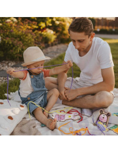 WOOPIE GREEN Деревянное кружево 5-в-1 Животные для продевания ниток 2