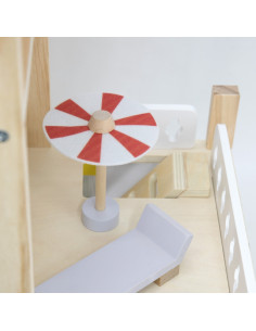 VIGA medinis lėlių namelio rinkinys su lėlėmis ir aksesuarais 2