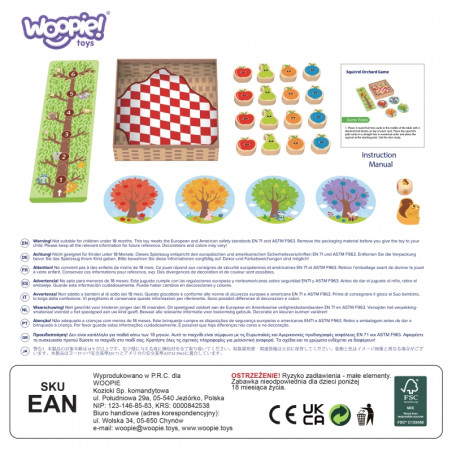 WOOPIE GREEN voverė sodo FSC šeimos stalo žaidime WOOPIE GREEN voverė sodo FSC šeimos stalo žaidime