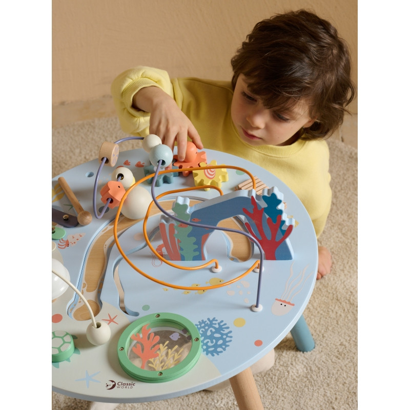 Classic World muzikinis ir edukacinis užsiėmimų stalas "Jūros gyvenimas"