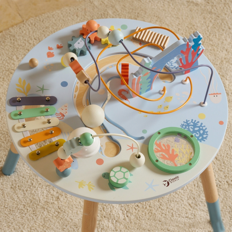 Classic World muzikinis ir edukacinis užsiėmimų stalas "Jūros gyvenimas"