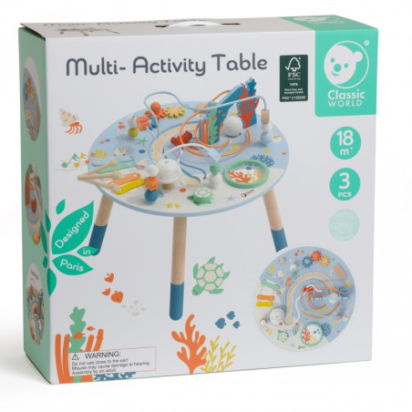 Classic World muzikinis ir edukacinis užsiėmimų stalas "Jūros gyvenimas"