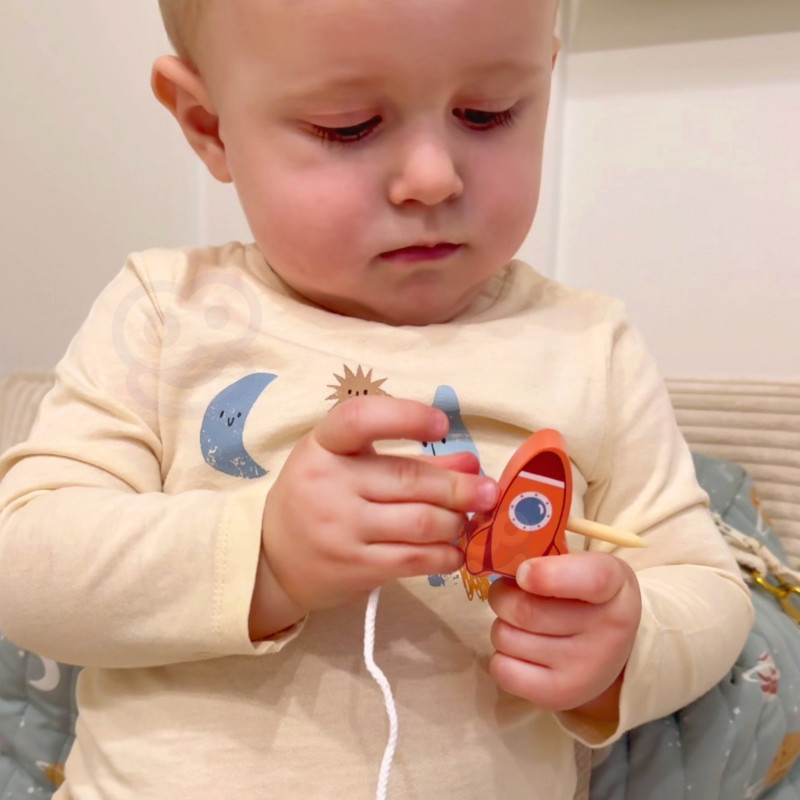 TOOKY TOY Space Sleeping Moon balansavimo dėlionė Medinis sriegimas Montessori erdvė
