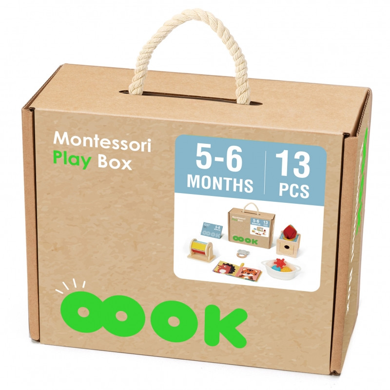 TOOKY TOY Box XXL Montessori Educational 6in1 Sensory Box 5-6 Months