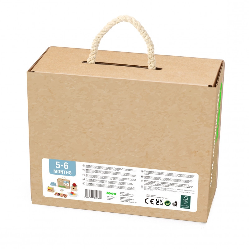 TOOKY TOY Box XXL Montessori edukacinė dėžutė 6in1 sensorinis5-6 mėnesiai