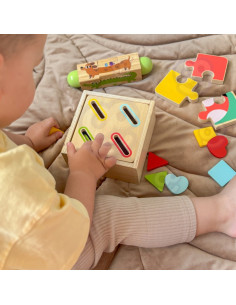 TOOKY TOY Box XXL Montessori edukacinė dėžutė 7in1 sensorinis 22-24 mėnesiai 2