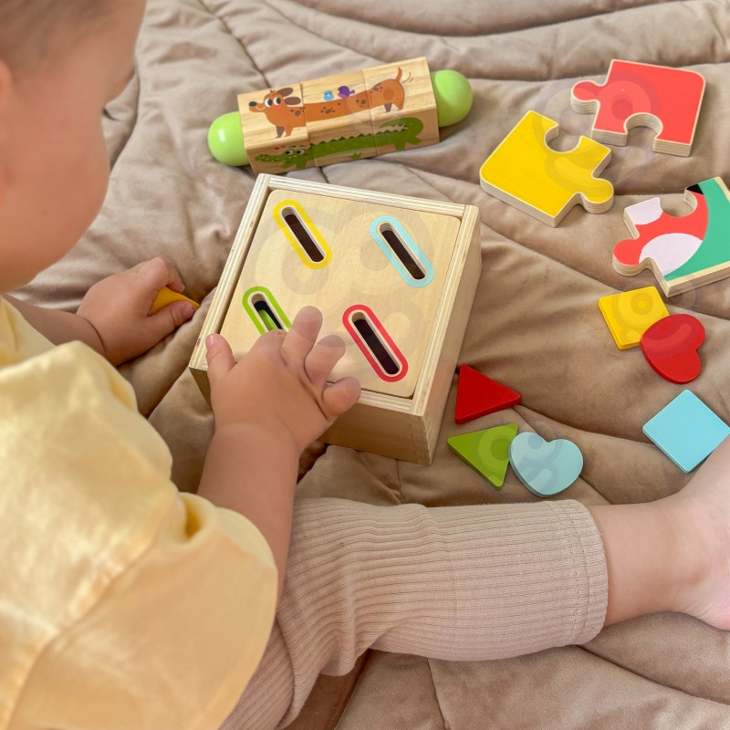 TOOKY TOY Box XXL Montessori edukacinė dėžutė 7in1 sensorinis 22-24 mėnesiai