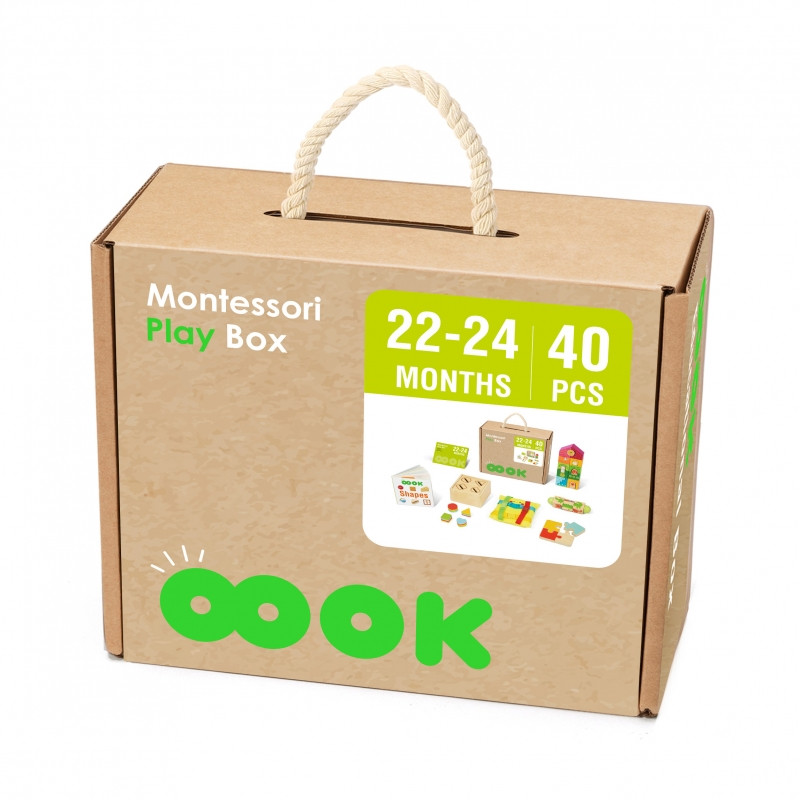 TOOKY TOY Box XXL Montessori edukacinė dėžutė 7in1 sensorinis 22-24 mėnesiai